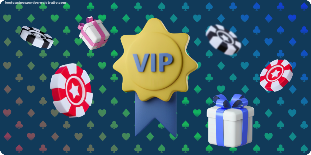 Betspino Casino biedt een VIP Club-loyaliteitsprogramma met 5 niveaus, die kunnen worden verhoogd door actief te spelen en missies te voltooien, en tot 20% cashback, 15% rakeback, contante beloningen en andere privileges te ontvangen