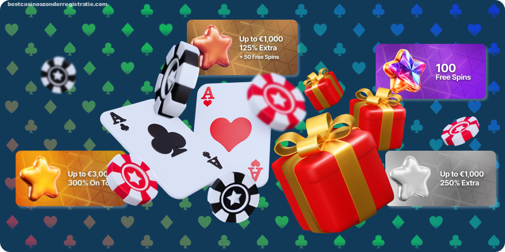 Het RichPrize casino welkomstpakket omvat 900% tot 9000 euro en 150 gratis spins op 5 stortingen met een minimale storting van 10 euro