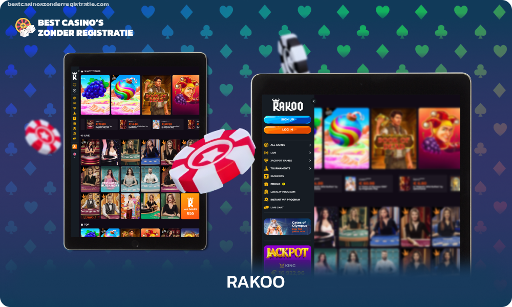 Rakko online casino biedt gebruikers een ruime keuze aan spellen, een winstgevend welkomstpakket van 250% + 333 gratis spins, evenals betrouwbare betalingssystemen iDEAL, Skrill en cryptocurrencies voor stortingen en opname van winsten