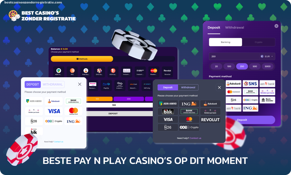 De beste Pay n Play-casino's voor anoniem spelen voor echt geld met behoud van de vertrouwelijkheid van persoonlijke gegevens, zoals vermeld door gokexperts