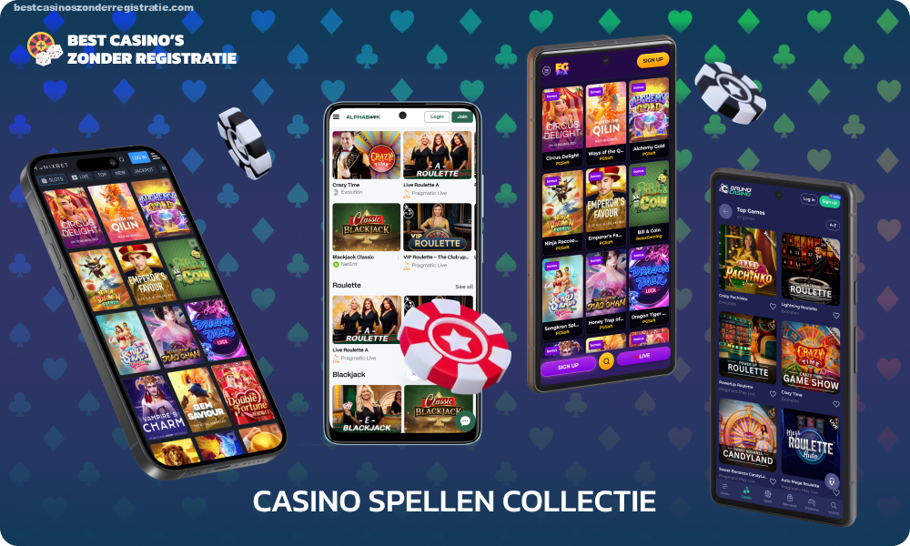 Moderne inloopcasino’s bieden een breed scala aan online spellen, waaronder slots en bingo, vaak met hoge inzetlimieten en een brede selectie