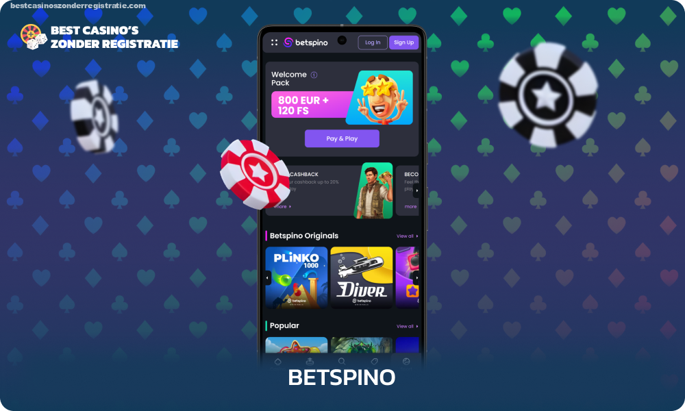 Betspino casino zonder CRUKS, dat iDEAL en andere populaire betalingssystemen aanbiedt, met een maximale limiet van 5000 euro per transactie, trekt ook gebruikers aan met een scala aan spellen en bonusaanbiedingen