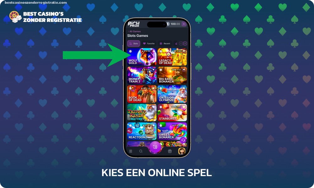 Om te beginnen met spelen bij een Pay n Play-casino, gaat u naar het gedeelte Slots of Live Casino en gebruikt u de zoekfunctie of filtert u op aanbieder om snel het online spel te vinden waarin u geïnteresseerd bent