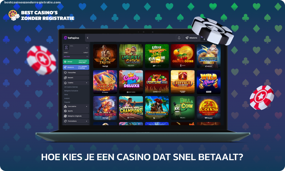 Wanneer u een online casino met snelle uitbetalingen kiest, houd dan rekening met betalingsmethoden, transactielimieten, sitebeveiliging en commissiekosten om de beste optie te vinden