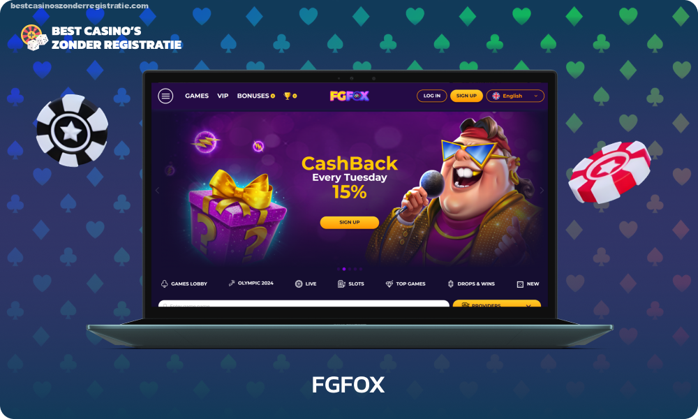 Modern en veilig online casino FGFox met cryptocurrency-betalingen biedt een VIP-programma met 10 niveaus, een uitgebreide spellencatalogus en hoogwaardige klantenservice