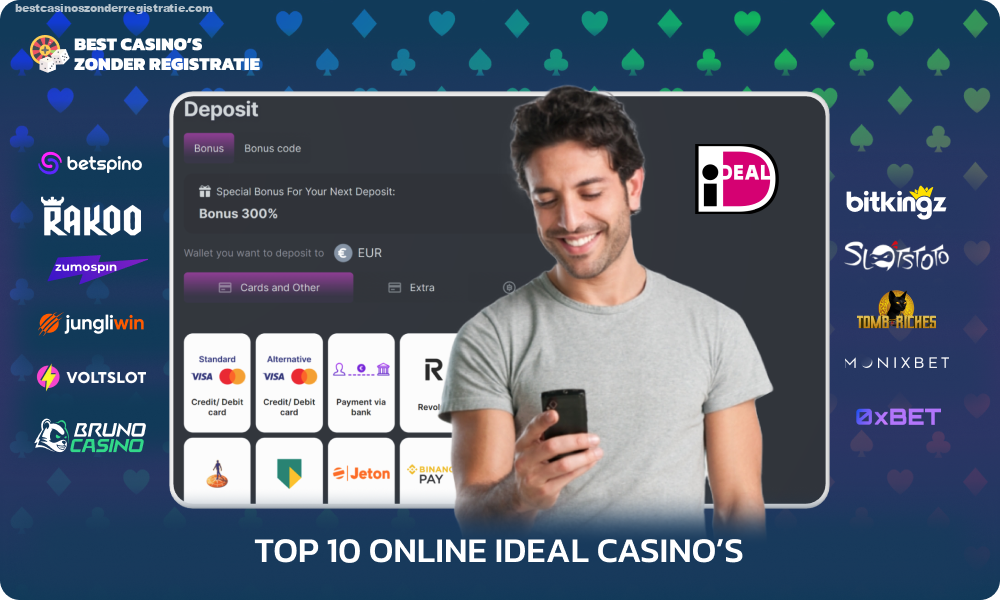 Gokexperts hebben de top 10 iDEAL online casino’s samengesteld op basis van criteria als welkomstbonus, financiële transactielimieten en beschikbare betaalmethoden